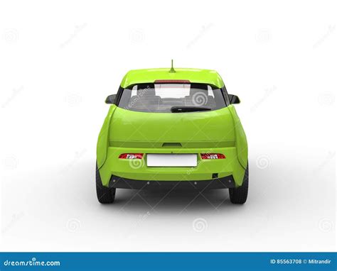 Lime Green Small Electric Car Stock Illustration Illustration Of Auto