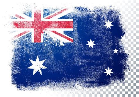 vintage australian flag illustration vector australian flag on grunge texture stock vector