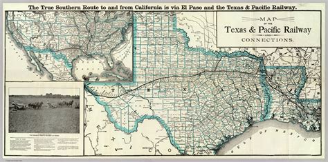 Map Texas And Pacific Railway And Connections David Rumsey Historical