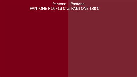 Pantone P 56 16 C Vs Pantone 188 C Side By Side Comparison