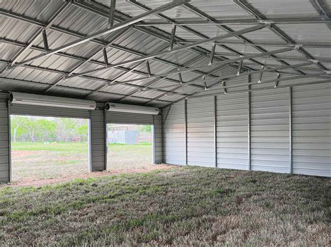 30x35 Vertical Roof Triple Wide Metal Garage Alans Factory Outlet