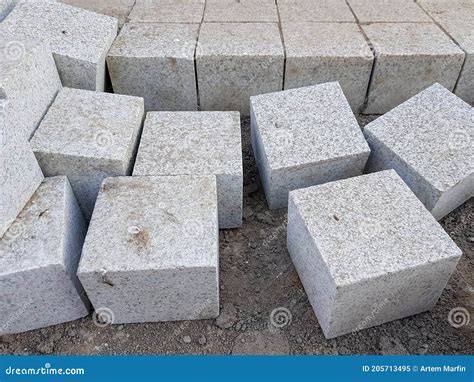 Paving Stones From Large Granite Cubes Stock Image Image Of Circle