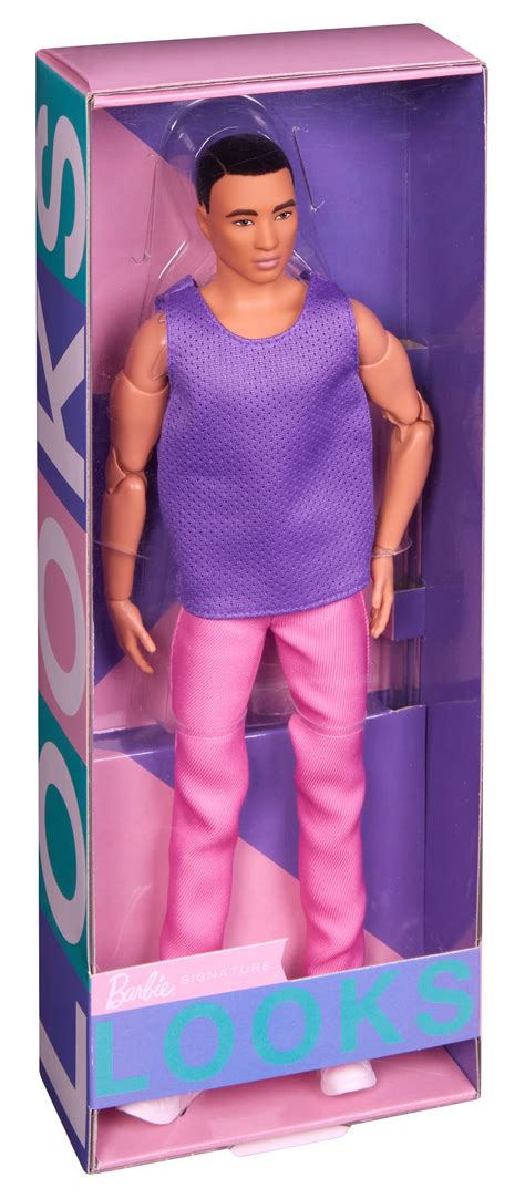 Ken Barbie Looks Black Hair Purple Top With Pink Pants Collector Barbie
