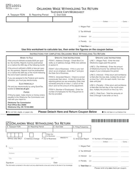 Oklahoma Tax Form Printable Printable Forms Free Online