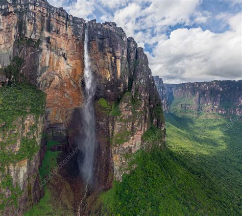 Aerial View Of Angel Falls Venezuela Stock Image F0386870