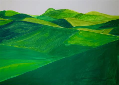 Abstrakte Landschaft Piemont Hügel Feld Malerei Von Daniel