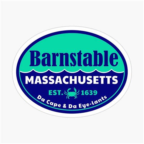 Barnstable Massachusetts Ma Glossy Sticker By Dd2019 Coloring
