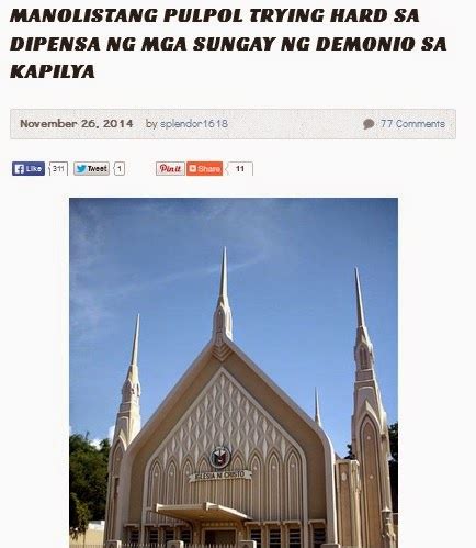 The Iglesia Ni Cristo Sungay Ng Demonyo Daw Ang Spires Sabi Ng Isang