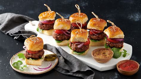 Smokey Cheddar Mini Burgers Recipe The Fresh Market Recipe Mini