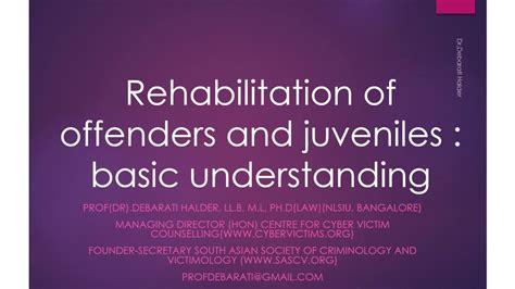 Lectures On Basic Understanding Of Rehabilitation Of Offenders And Victims Introduction Youtube