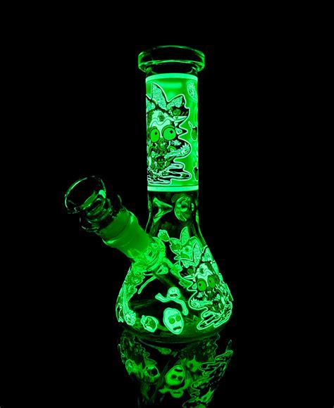 Glow In The Dark Rick And Morty Bong 8 • Stoners Rotation
