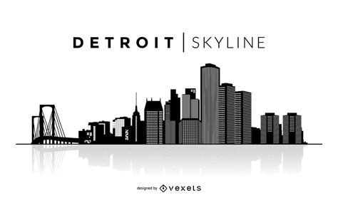 Simple Detroit Skyline Vector Download