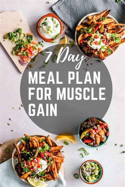 7 Day Meal Plan For Muscle Gain The Meal Prep Ninja Protein Meal Plan Food To Gain Muscle