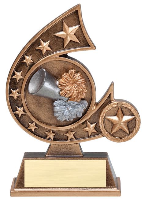 Cheerleading Trophy 6 Resin Comet Includes Engraving — Trophy