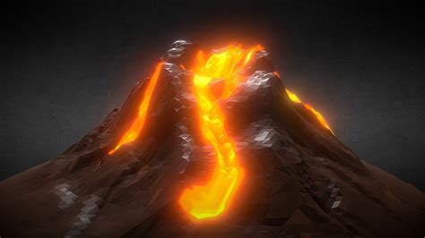 Free Volcano Low Poly Download Free 3d Model By Sdc Performance ️