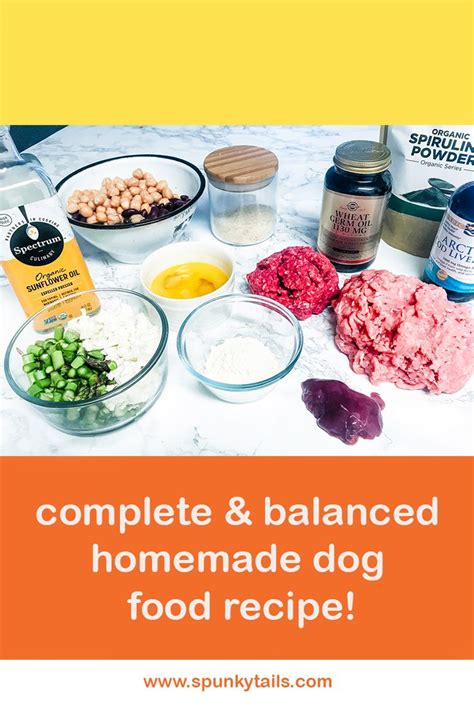 Here's an easy to make, quick, diy, balanced dog food meal. Balanced and Complete Homemade Dog Food Recipe | Balanced ...