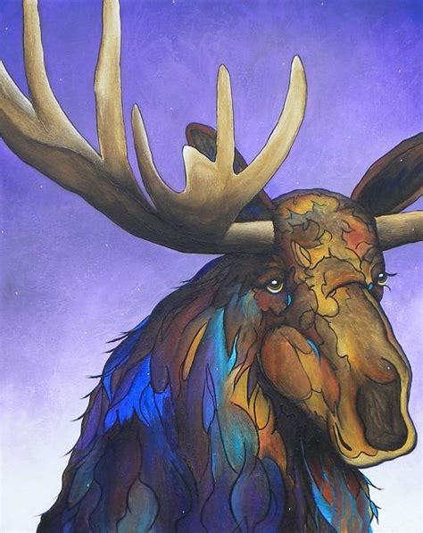 Available Works Moose Painting Native Art Animal Art