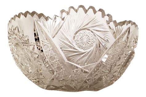 American Brilliant Lead Crystal Bowl on Chairish.com | Crystal bowls, Decorative bowls, Bowl