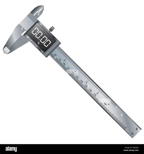 Caliper Vernier Vector Scale Meter White Background Object