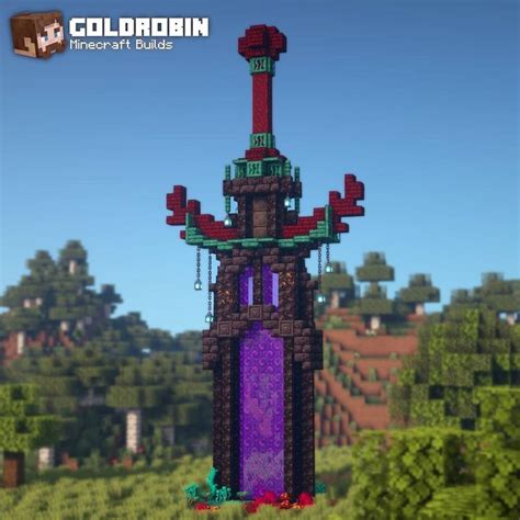 Goldrobin Minecraft Builder On Instagram Nether Sword Portal New