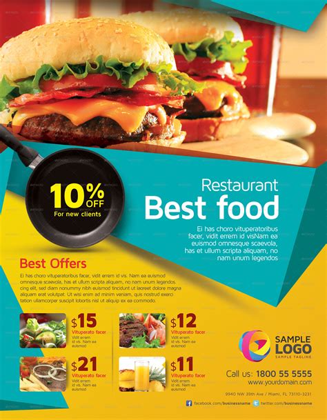 Free Food Flyer Templates Word
