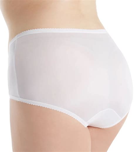 Plus Size Nylon Hi Leg Brief Panty