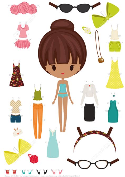You can make a classic paper doll with the paper layers that attach with folding tabs, or you can make a magnetic doll to go on a fridge or magnetic board. Clothing Shoes and Accessories for a Girl Paper Doll ...