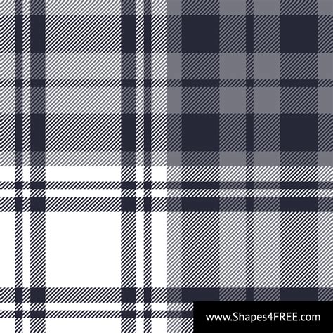 Grey & White Check Plaid Pattern Vector (SVG) | Shapes4FREE png image
