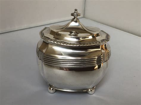 Excellent Solid Silver Victorian Tea Caddy 790045 Uk