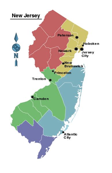Filenew Jersey Regions Mapsvg Wikitravel Shared