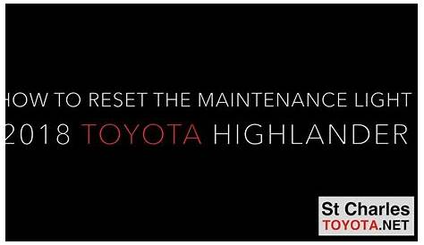 2016 toyota highlander scheduled maintenance guide