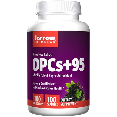 Buy OPCs + 95 Grape Seed Extract 100 mg (100 Capsules) - Jarrow Formul