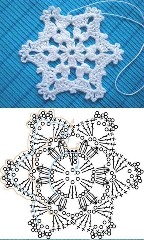Crochet Star Flower Crochet Snowflake Pattern Crochet Ornament