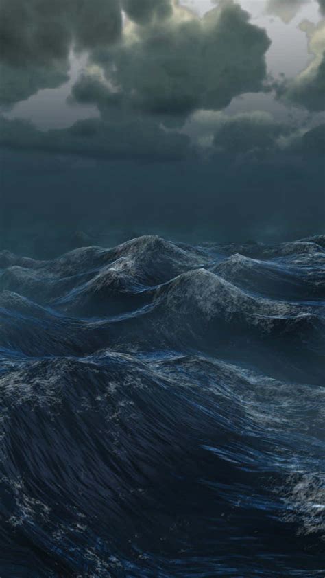 Thunderstorm Ocean Wallpaper