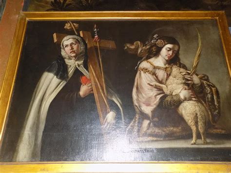 Santa Maria Magdalena De Pazzi Y Santa Ines Painting By Juan De Valdes