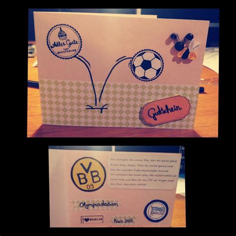 karte für fußballfans geschenk gutschein fußball stadionbesuch bvb notebook supplies