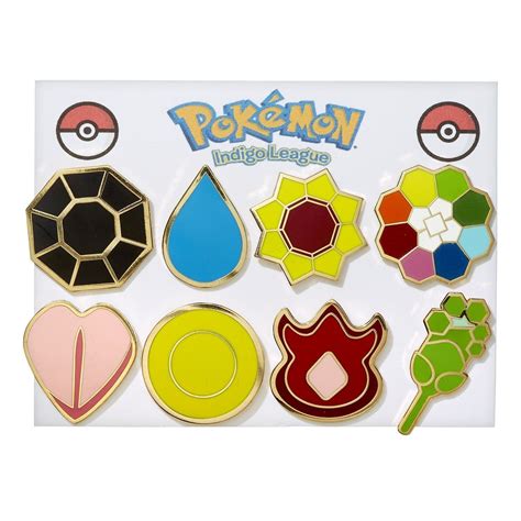 Pokemon Cartoon Anime All 8 Kanto Gym Badges From Generation Gen 1 For Cosplay Ebay