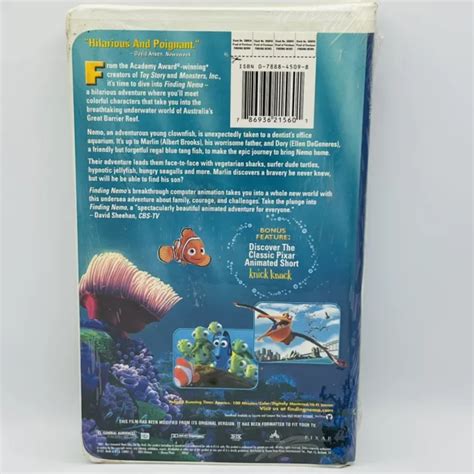 DISNEY PIXAR FINDING Nemo 2003 Clamshell VHS Tape SEALED NEW Vintage