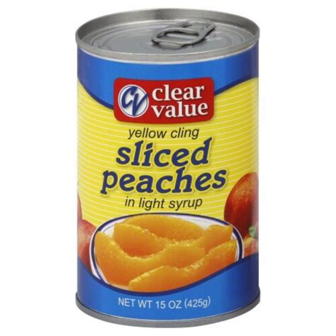 Clear Value Yellow Cling Sliced Peaches 15 Oz Kroger