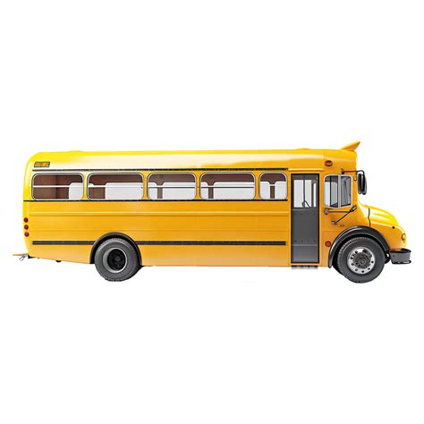 Ai Generated Yellow School Bus Isolated On Transparent Background