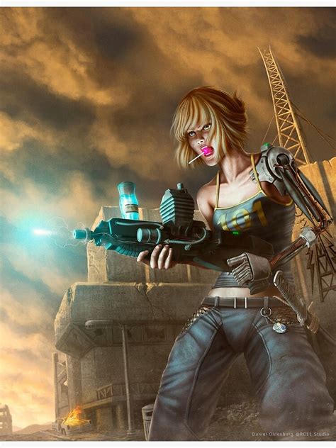 Fallout Raider Girl In Battle Poster For Sale By Destiny Artist Redbubble