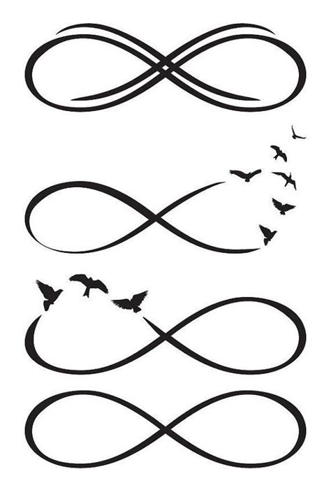 Lovely Birds And Infinity Symbol Tattoo Set Infinity Symbol Tattoo