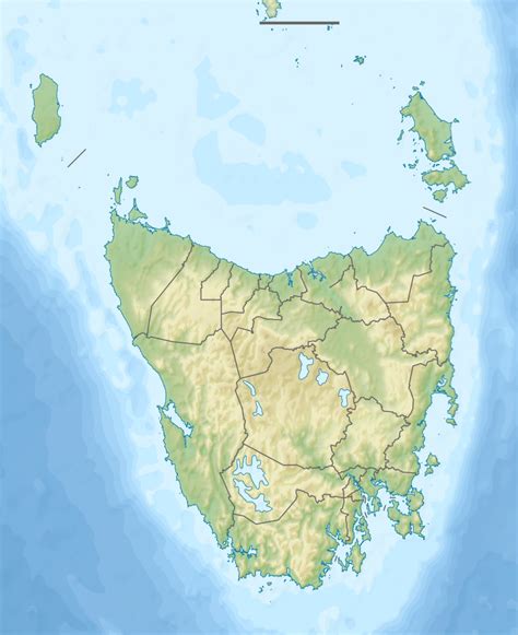 Australia Tasmania Topographic • Map •