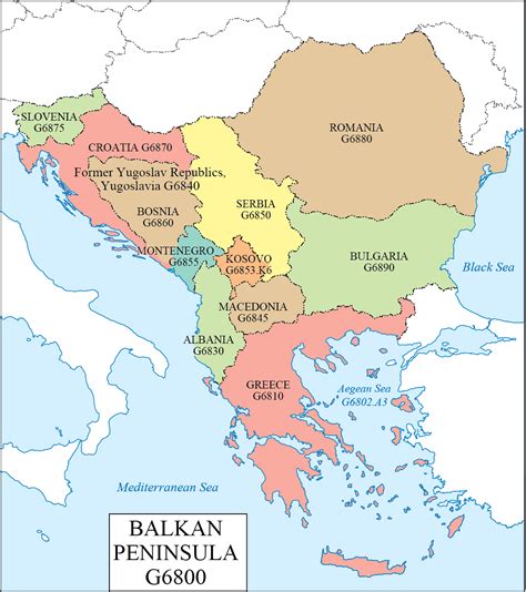 Physical Map Of Europe Balkan Peninsula