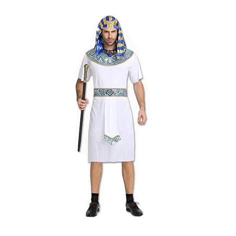 Stardy Adult Men Ancient Egypt Prince Costume Egyptian Pharaoh Warrior Jumpsuit Robe Halloween