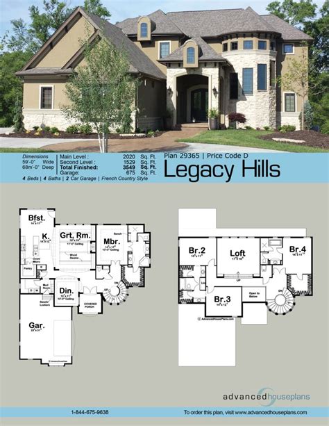 2 Story French Country House Plan Legacy Hills French Country House