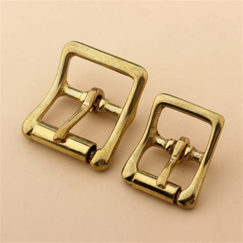 1 X Solid Brass Roller Buckle Single Pin Middle Center Bar Buckle For