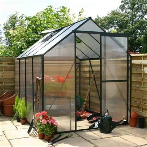 Base Bandq Silver Frame Toughened Glass Greenhouse 10 X 8 What Shed