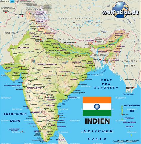 Karte Von Indien Land Staat Welt Atlasde Indien Land Orte Zum