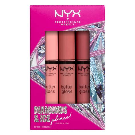 Nyx Professional Makeup Diamonds And Ice Please Butter Gloss Lip Trio